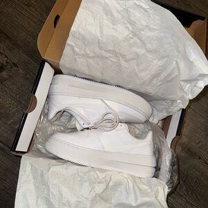 Nike White Air Force 1 Sneakers (Platform)